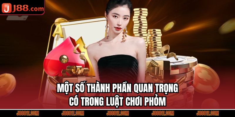 Một số thành phần quan trọng có trong luật chơi phỏm
